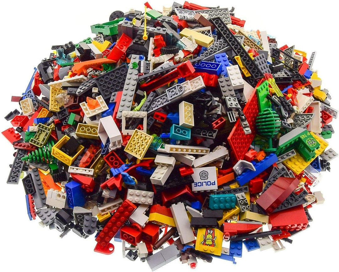 4 Kg Lego Steine ca. 2800 Teile bunt gemischt z.B. Räder Platten Fenster etc.