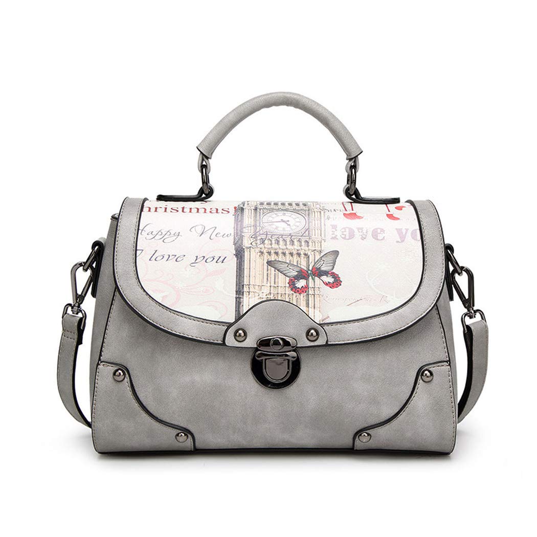 BUKESIYI Damen Tasche Umhängetasche Handtasche Frauen Klein Schultertasche Weekender Lack PU Leder C