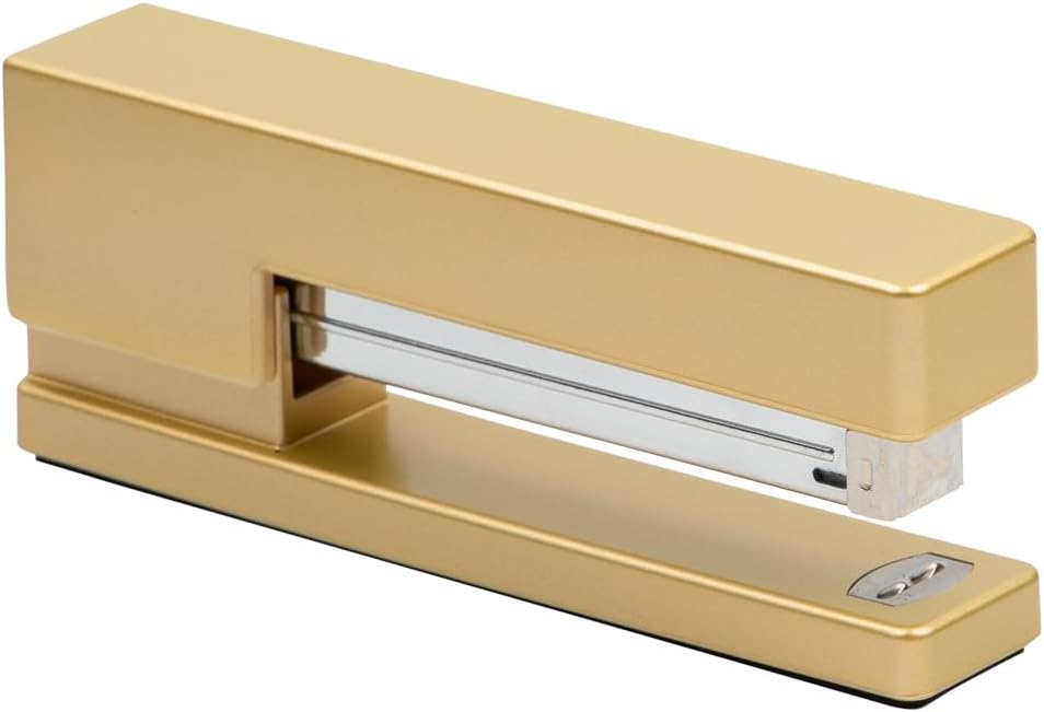 JAM PAPER Büro & Schreibtischset - 1 Tacker & 1 Klebebandspender - Gold - 2/Packung, Gold
