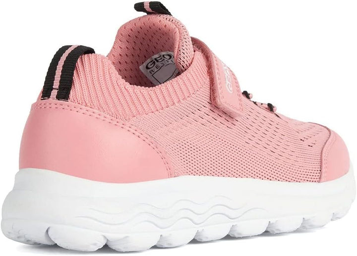 Geox Mädchen J Spherica Girl B Sneakers 38 EU Schmal Coral Black, 38 EU Schmal Coral Black