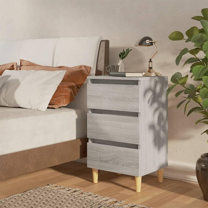 FIRBNUS Bedside Table Nachtkonsole Beistelltisch mit Stauraum Night Stand Nachttisch mit Massivholz-