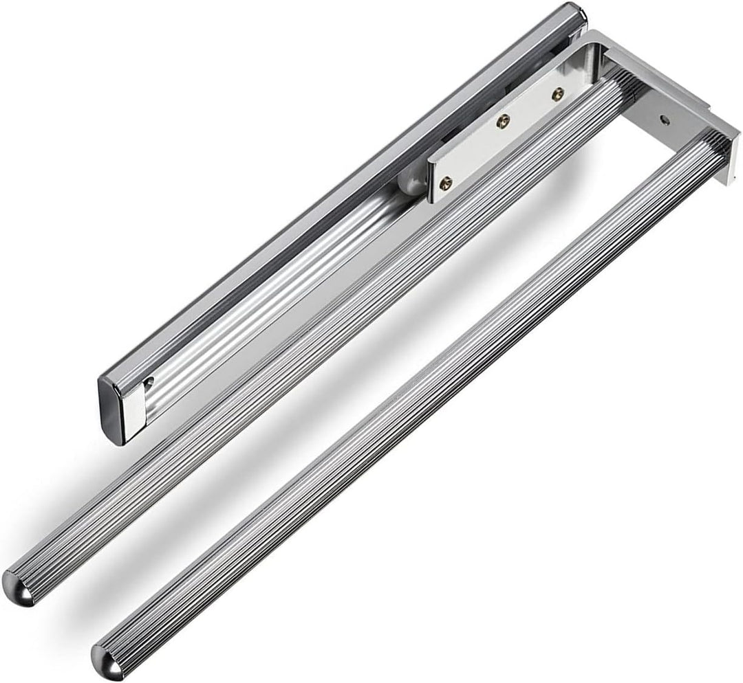 SOTECH 2 Stück drehbare Handtuchhalter TED 2-armig chrom poliert (Aluminium, 325-487 mm, ausziehbar)