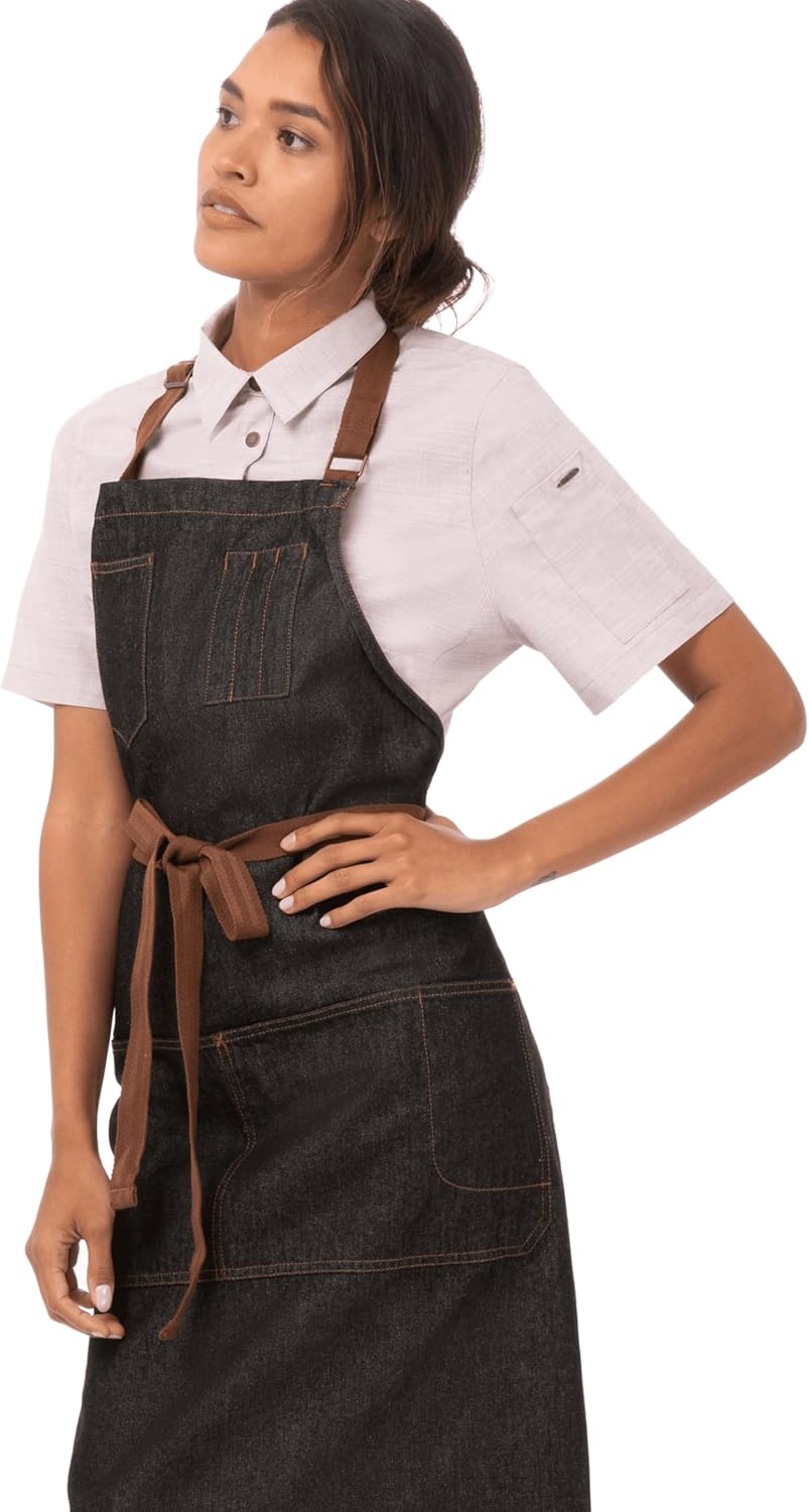 Chef Works Unisex Memphis Latzschürze, Schwarz, Einheitsgrösse Schwarz Memphis-Schürze, Schwarz Memp