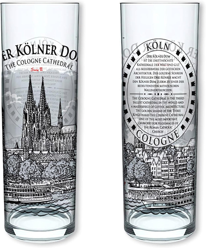 3forCologne Kölschglas-Mix | 6er Pack je 0,2ml | Et Kölsches Grundgesetzt & Kölner Dom | Biergläser,