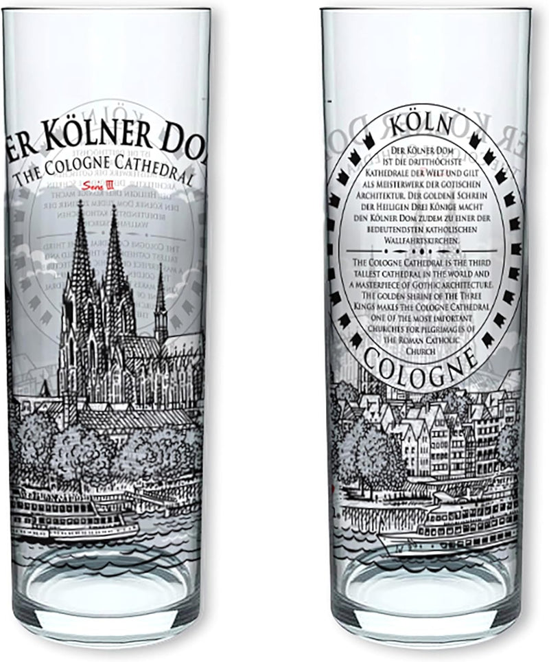 3forCologne Kölschglas-Mix| 6er Pack je 0,2ml | Et Kölsches Grundgesetzt & Kölner Dom | Biergläser,