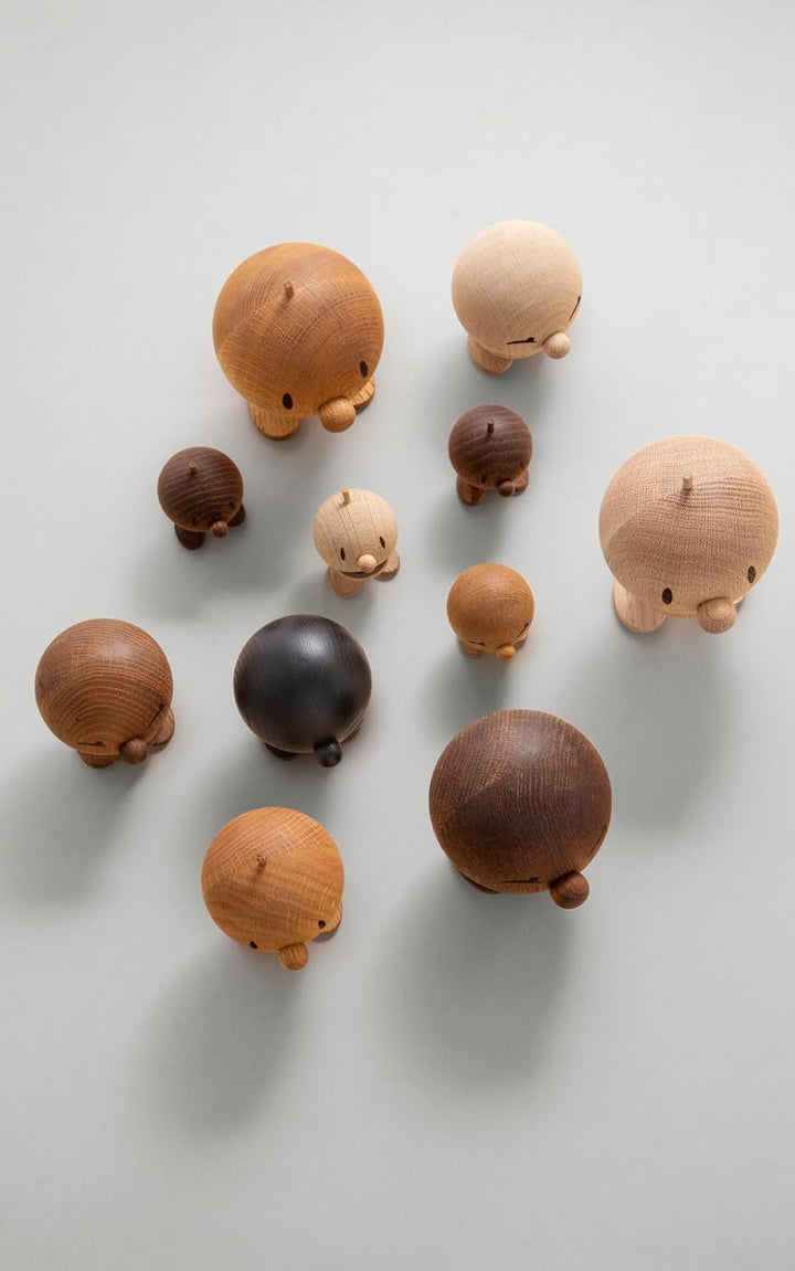 Hoptimist - Skandinavisches Design - Large Bumble aus Holz - Höhe 13,5 cm, Durchm. 10 cm - Raw Oak L