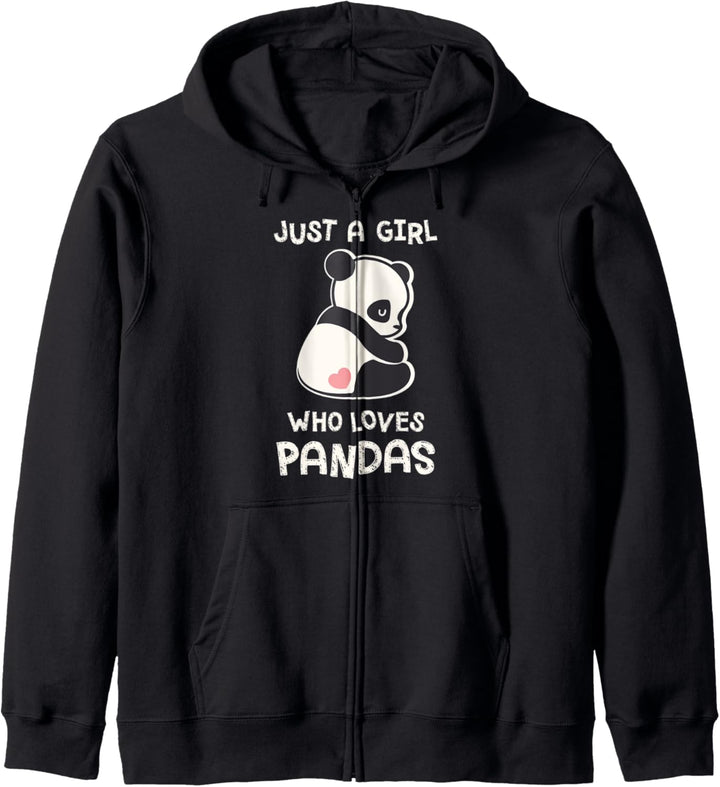Just A Girl Who Loves Pandas Panda Lover Gift Kapuzenjacke