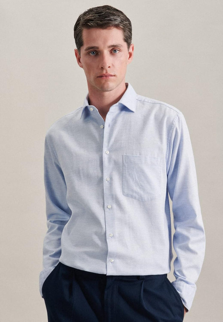 Seidensticker Herren Business Hemd - Bügelfreies Hemd mit geradem Schnitt - Regular Fit - Langarm -