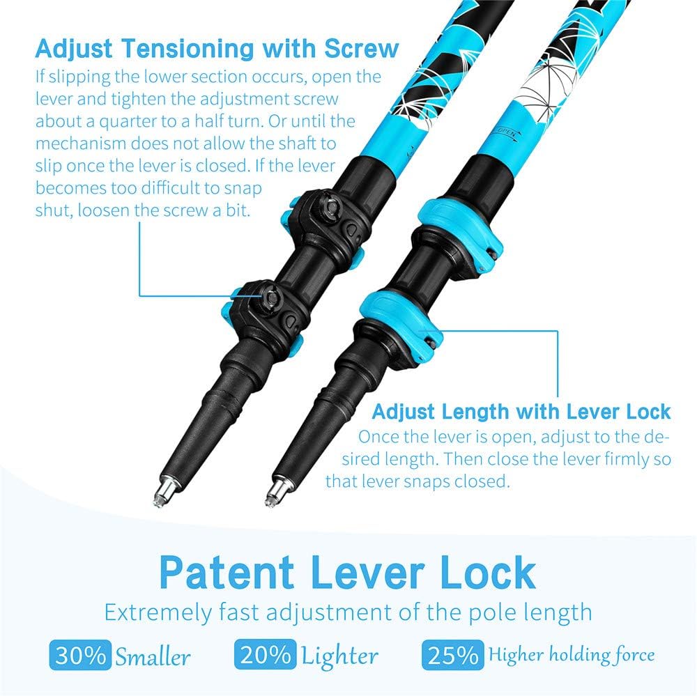 FitTrek Wanderstöcke - Trekkingstöcke Kork - Walking Stöcke Teleskop - Nordic Walking Stock Verstell