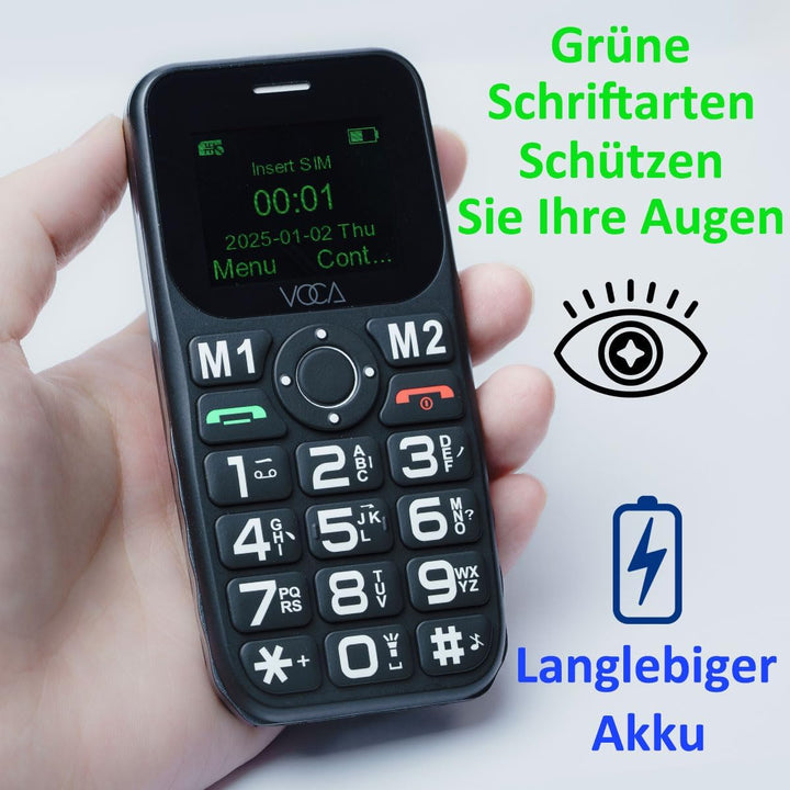 VOCA 4G-Telefon mit grossen Tasten für Senioren | Entsperrtes 4G LTE | Verstärkte Lautstärke | SOS-T