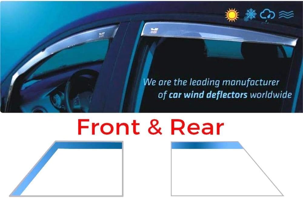 Heko Towequipe HEKO-31143 Windabweiser für VW Touran ab 2003 5-Türer Schrägheck, für vorne und hinte