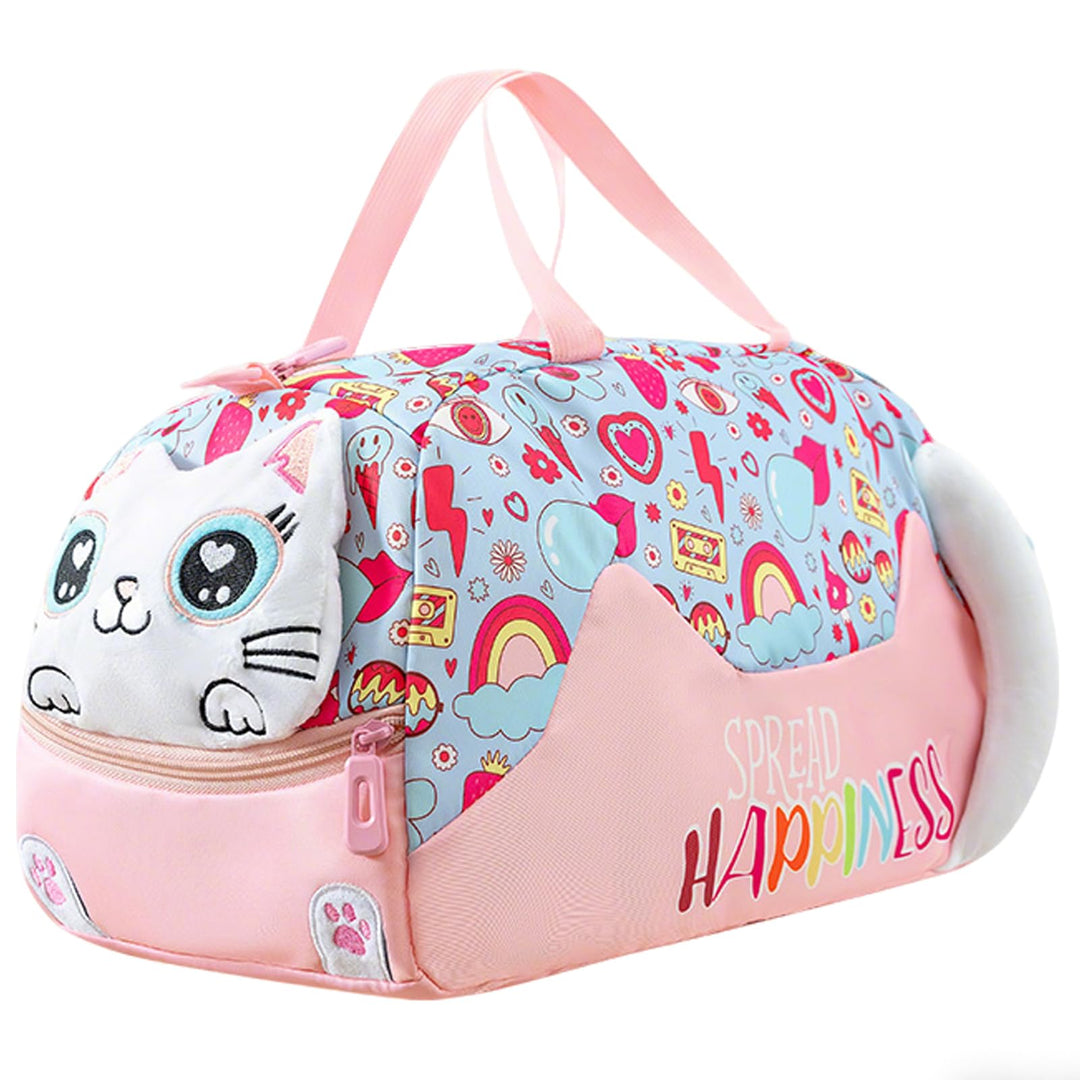 Sporttasche Kinder Schwimmtasche Mädchen Süsse Katze Badetasche Wasserdicht Weekender Reisetasche Üb