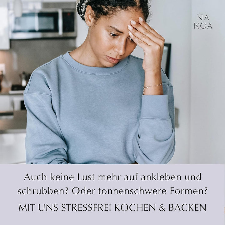 NAKOA Brotbackform aus natürlichen Rohstoffen mit hervorragender Antihaftwirkung I Kastenform Brotba