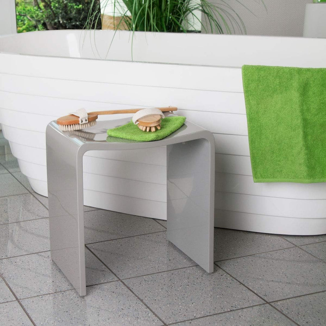 Four & More Badhocker Duschhocker Sitzhocker Duschstuhl Duschsitz Luxusbadhocker Design Kunststein S