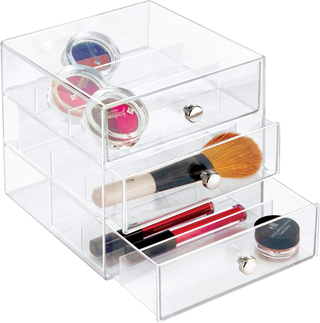 iDesign 35330EU Clarity 3-Schubladenturm für Brillen, durchsichtig 3 Schubladen, 3 Schubladen