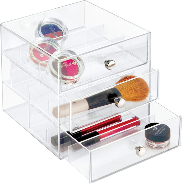 iDesign 35330EU Clarity 3-Schubladenturm für Brillen, durchsichtig 3 Schubladen, 3 Schubladen