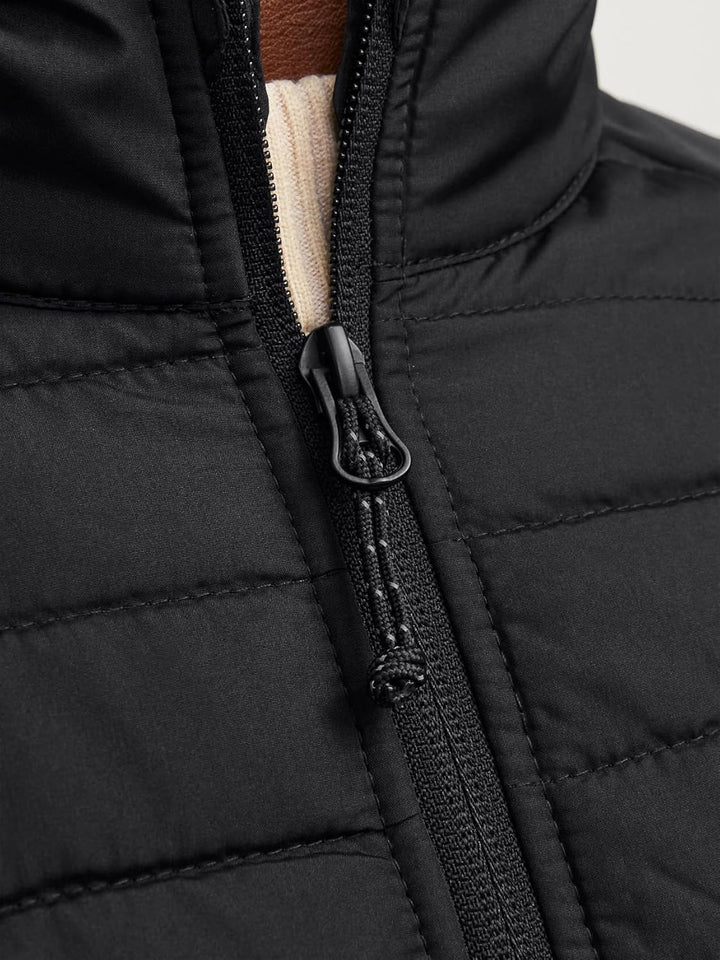 JACK & JONES Herren Jjemulti Quilted Collar Noos Steppjacke L Black/Detail:set-in Sleeves, L Black/D