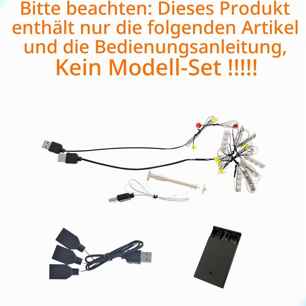GEAMENT Bausteine Licht-Set für Creator Expert Eckgarage (Corner Garage) Bausteine Modell – kompatib