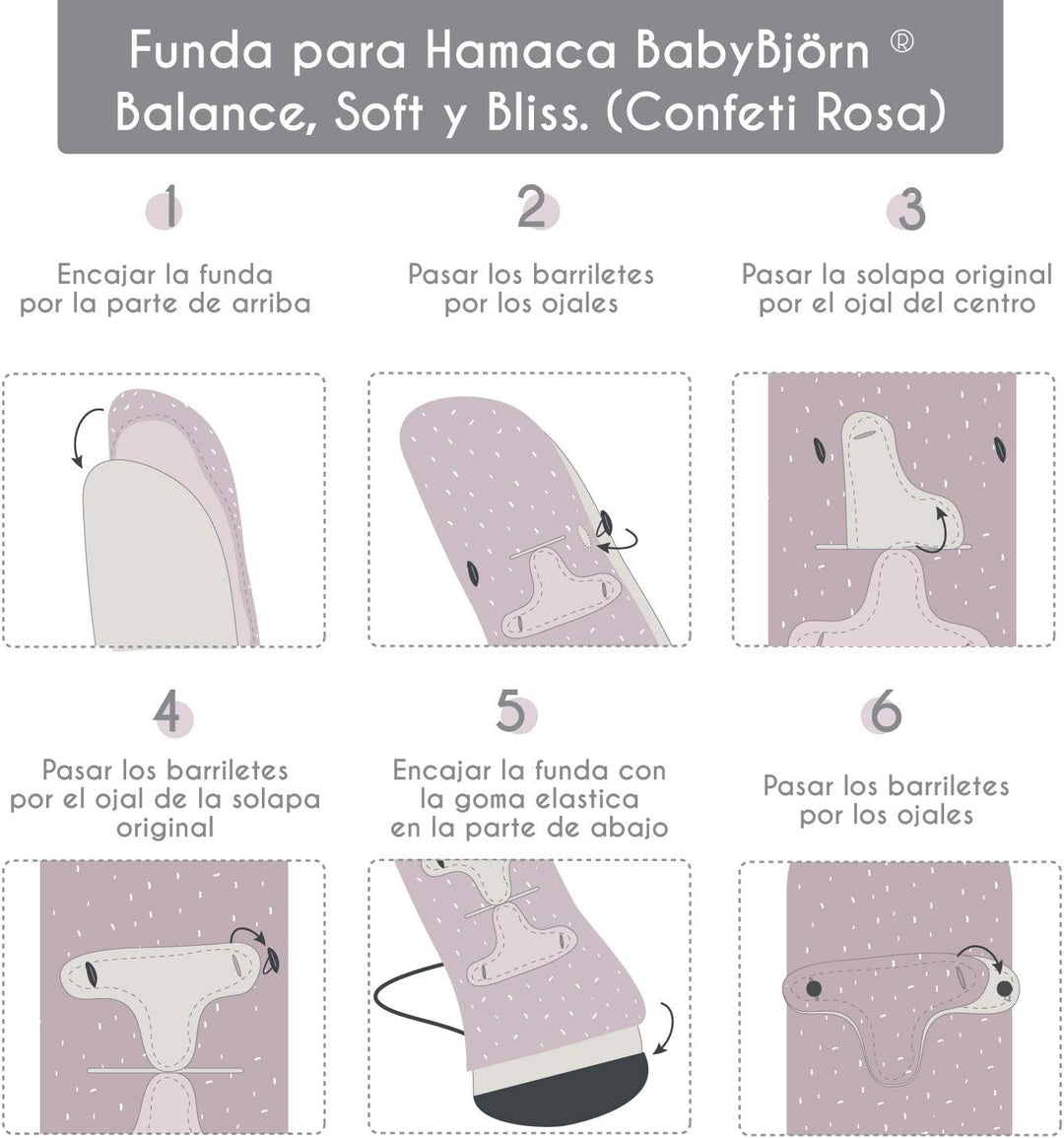 Babyline BORAGRIS Schutzhülle für Babybjörn Balance, Soft und Bliss (Streifen Jersey) Gestreift Jers