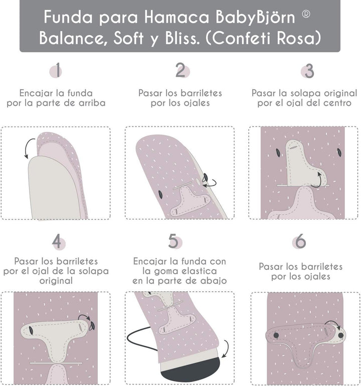 Babyline BORAGRIS Schutzhülle für Babybjörn Balance, Soft und Bliss (Streifen Jersey) Gestreift Jers