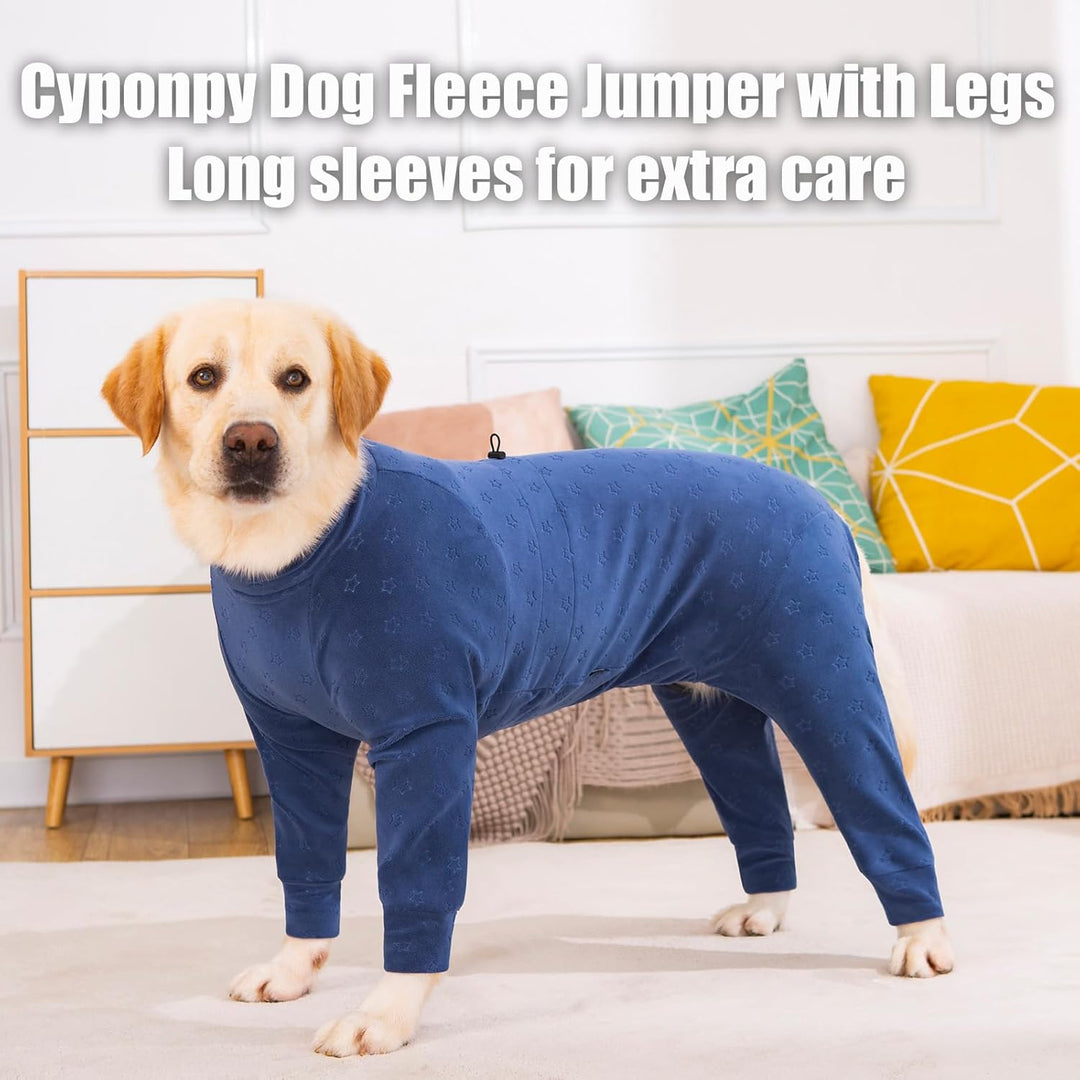 Prägung Hundemantel Fleece Hundepullover Mit Beinen Winterjacke Warm Hundepyjama Hundebademantel Gro