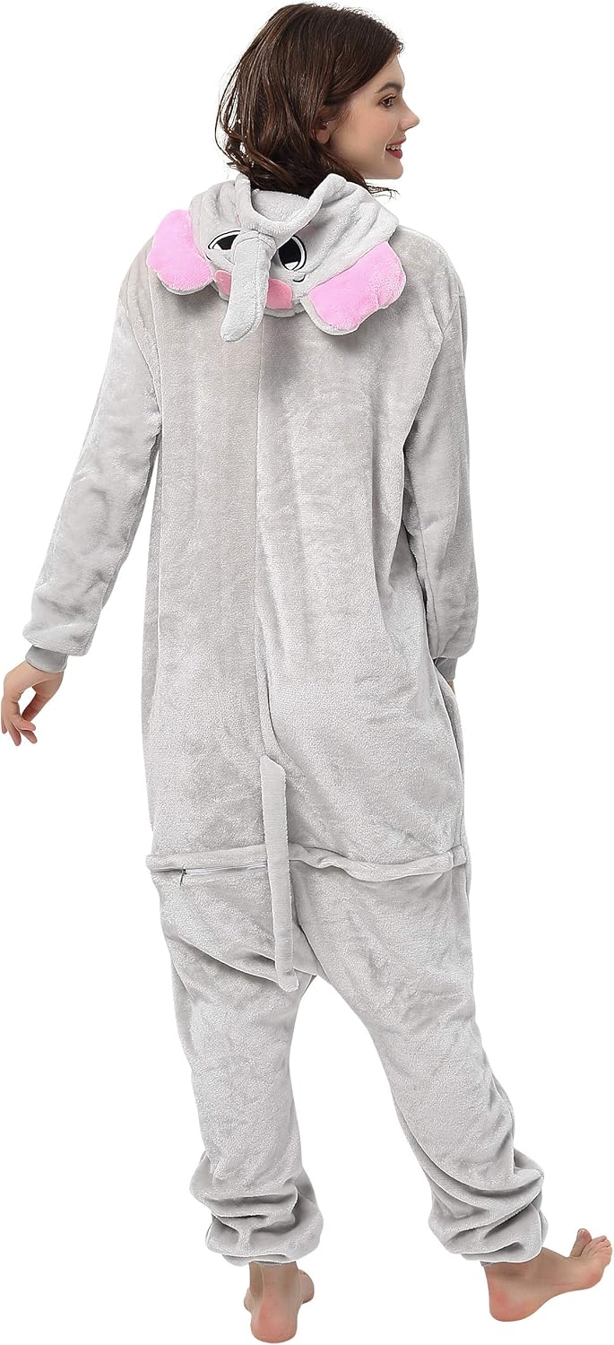 Katara 1744 (30+ Designs) Elefanten-Kostüm, Unisex Onesie/Pyjama-Qualität für Erwachsene & Teenager