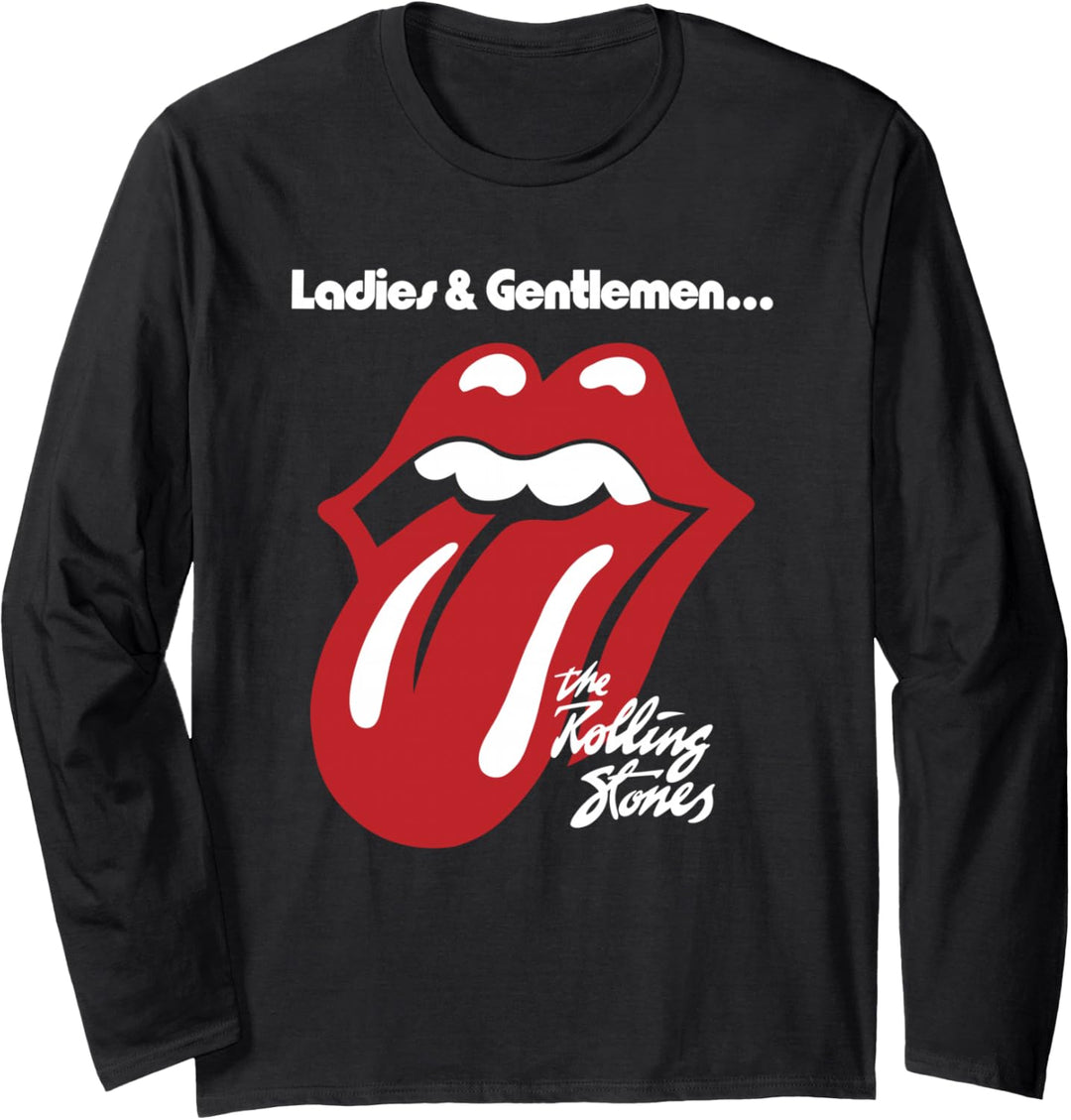 Offizielles Rolling Stones Damen & Herren Schwarz Langarmshirt