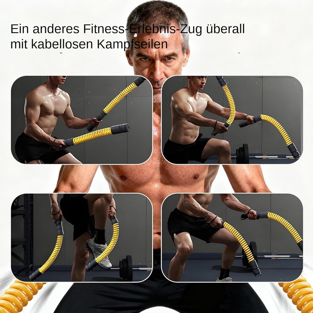 Generisch Battle Rope Ohne Seil, Battle Ropes Ohne Seil, Battles Rope, 2pcs Fitnessstöcke, 4pcs Gewi