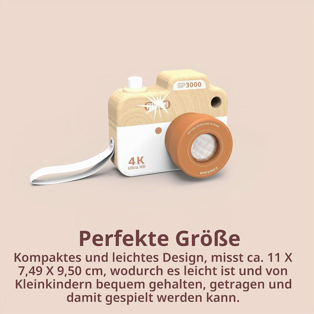 Kamera 9,9x6,7x8cm bunt - Speedy Monkey, Holz Spielzeug für Kinder, Liebevolle Details- tolle Gesche