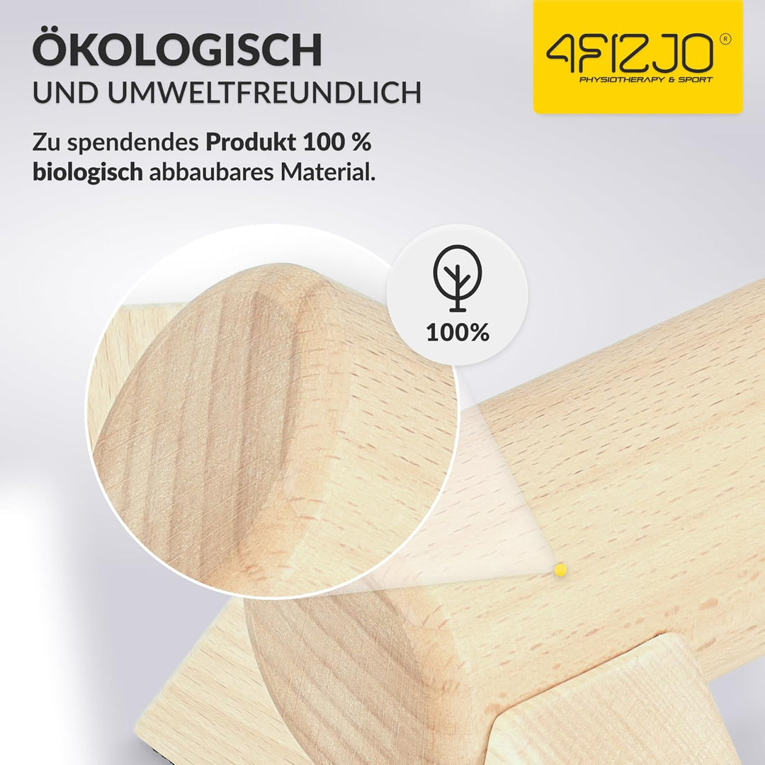 Holzbalken für Gleichgewichtstraining, 100 cm, Balance Beam aus Holz, Fusstrainer, Schwebebalken für