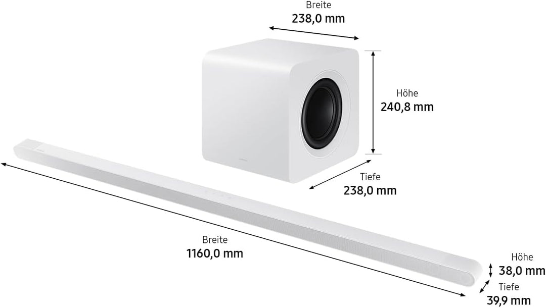 Samsung HW-S811GD 3.1-Kanal Ultra Slim Soundbar für TV-Geräte, Bluetooth-Lautsprecher mit ultraschla
