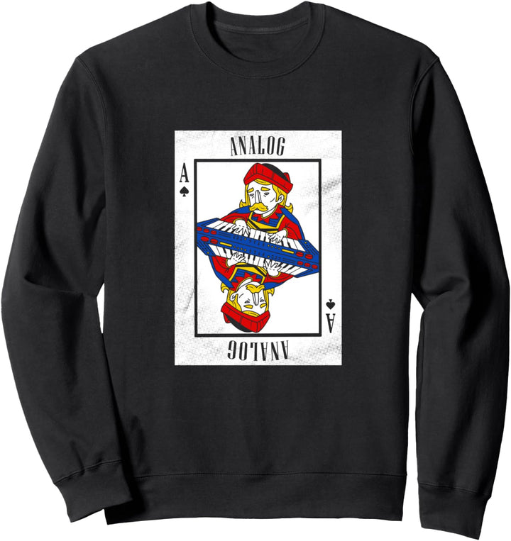 Analog Synthesizer Vintage Synth Spielkarte Studio Nerd Sweatshirt