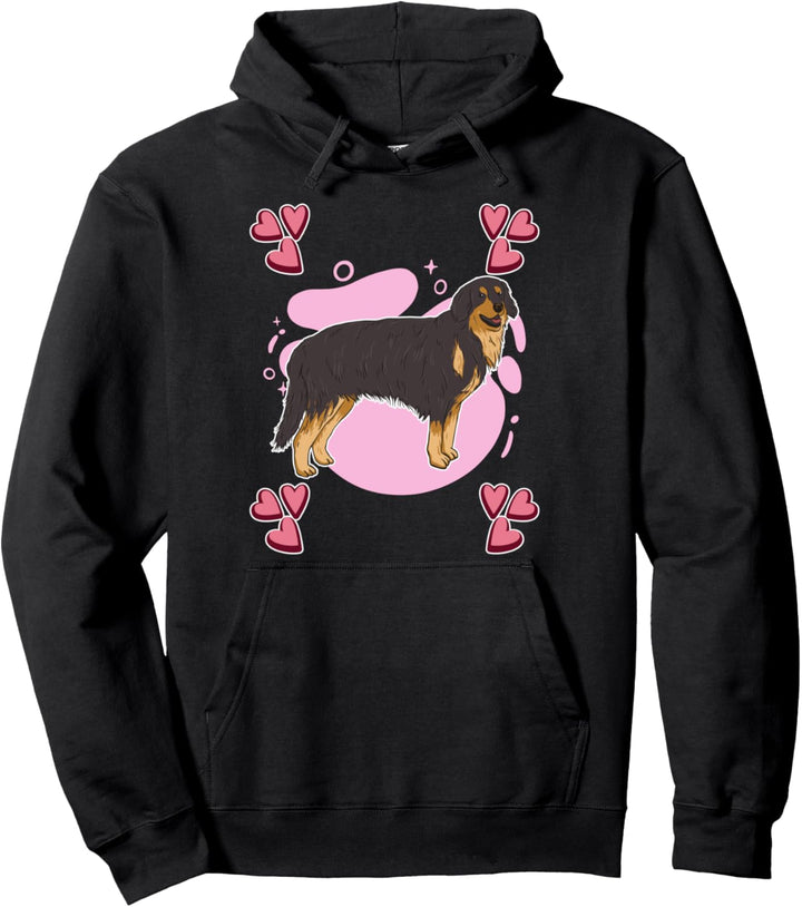 Damen Hovawart Zeichnung Mädchen Hovawart Pullover Hoodie