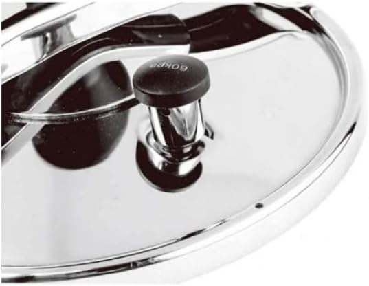 Bastilipo - Express Classic 6 Kochtopf aus Edelstahl, 6 Liter | Druck- und Sicherheitsventil | Kompa