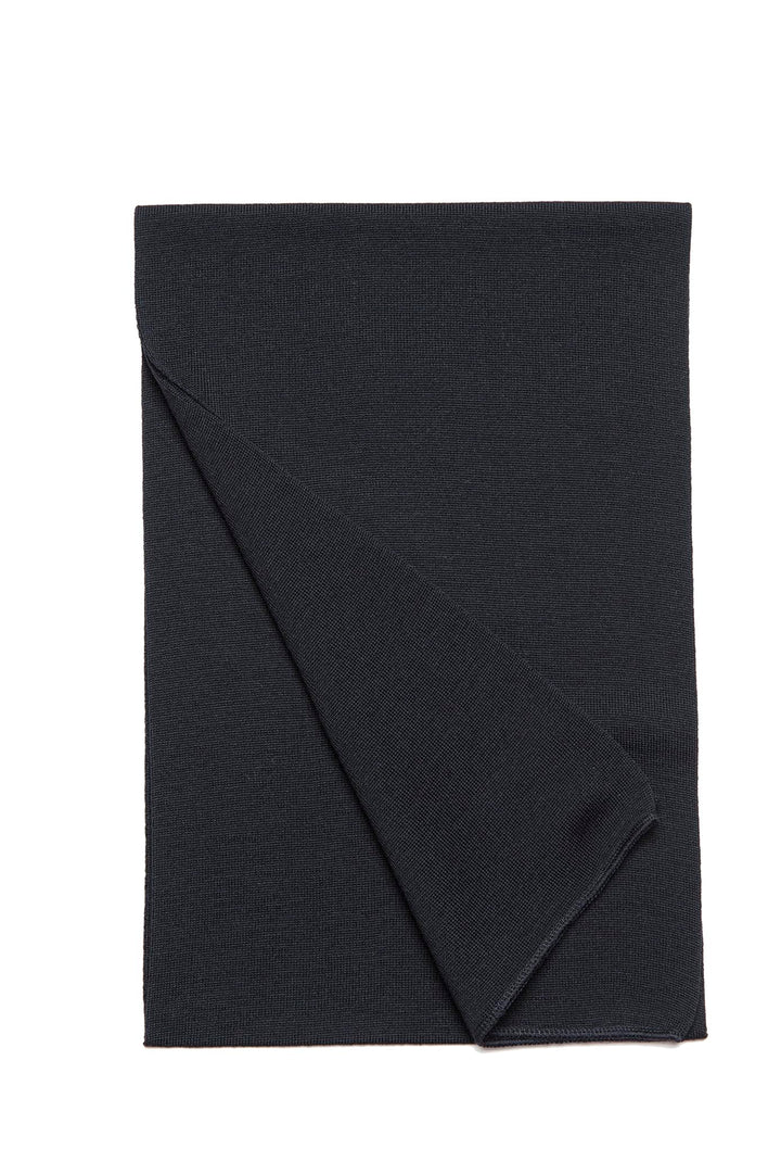 Leuchtfeuer Schal Kiel 100% Merinowolle, Made in Germany ca. 28 x 180 cm（marine） Schwarz, Schwarz