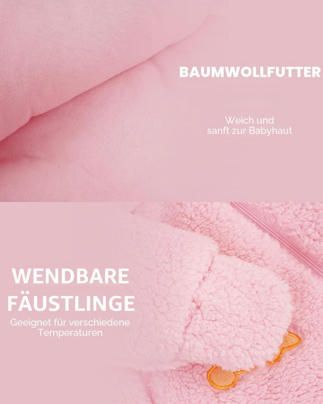 WYTbaby Baby Overall Winter Fleece Warm Schneeanzug Baby Romper Mit Kapuze Für Jungen Mädchen 0-12 M
