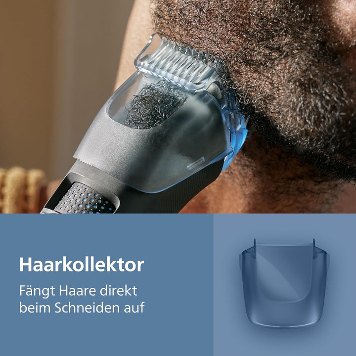 Philips Bartschneider 5000er-Serie – selbstschärfende Metallklingen, 40 Längeneinstellungen, BeardSe