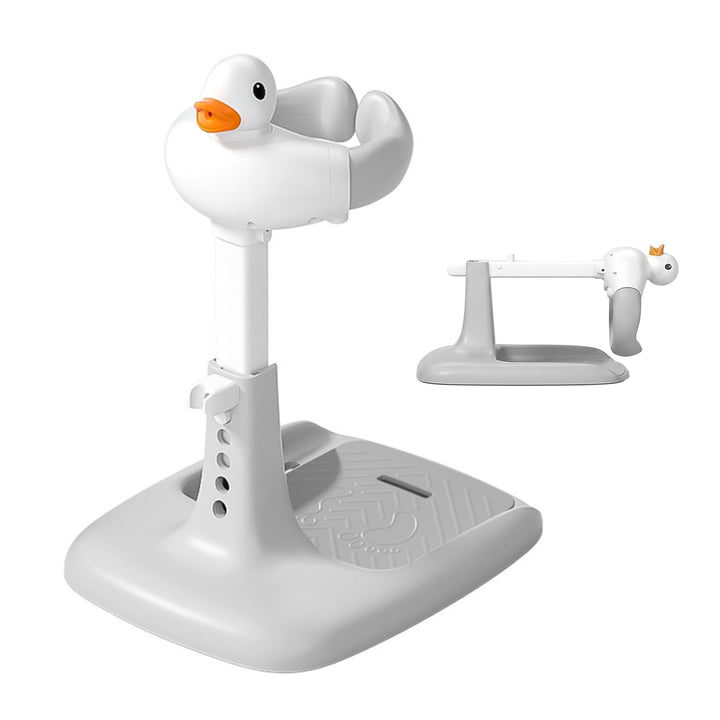 Relaxdays Baby-Duschständer höhenverstellbar, HBT: 45-67x50x40cm, grau-weiss | Duschhilfe Kinder, st