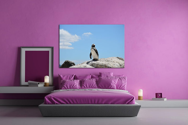 deyoli Zucker süsser Strand Pinguin Format: 100x70 als Leinwandbild, Motiv fertig gerahmt auf Echtho