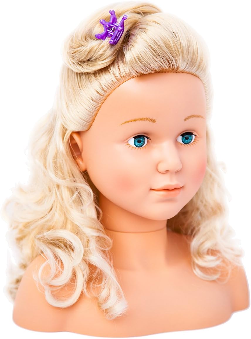 Bayer Design 90005AB Frisierkopf Schminkkopf Super Model mit Kosmetik, 27 cm