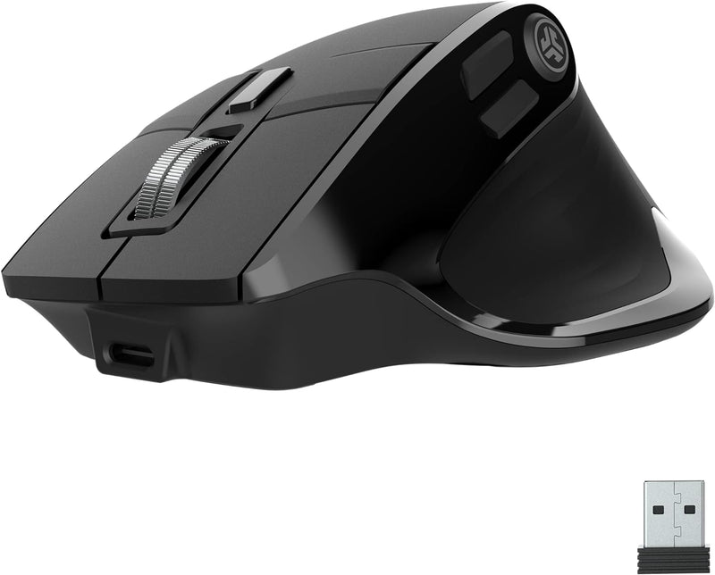 JLab Epic Wireless Mouse - Verbindung über Bluetooth oder USB-Empfänger, ergonomische Bluetooth-Maus