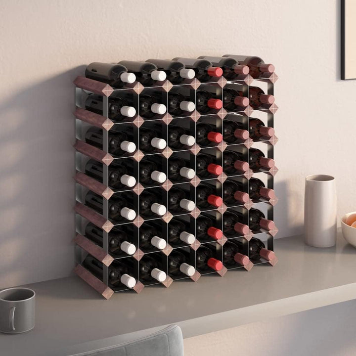 WIFESE Weinregal für 42 Flaschen Braun Weinflaschenhalter Weinregal Holz Weinregal Metall GeträNkere