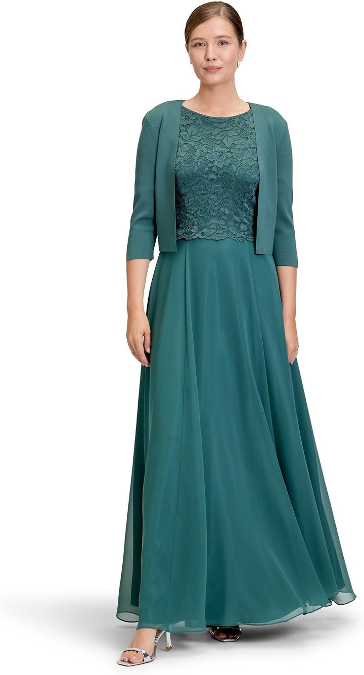 Vera Mont Damen Strickbolero Langarm XS Grün, XS Grün