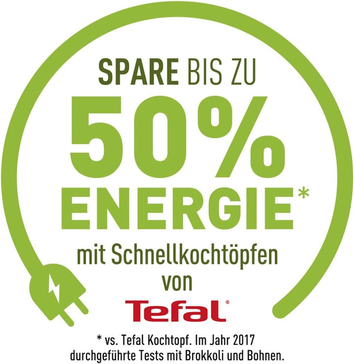 Tefal P2584402 Secure Trendy Schnellkochtopf 8 L mit Korb | 2-Stufen-Garregler: Intensivstufe 117°C,