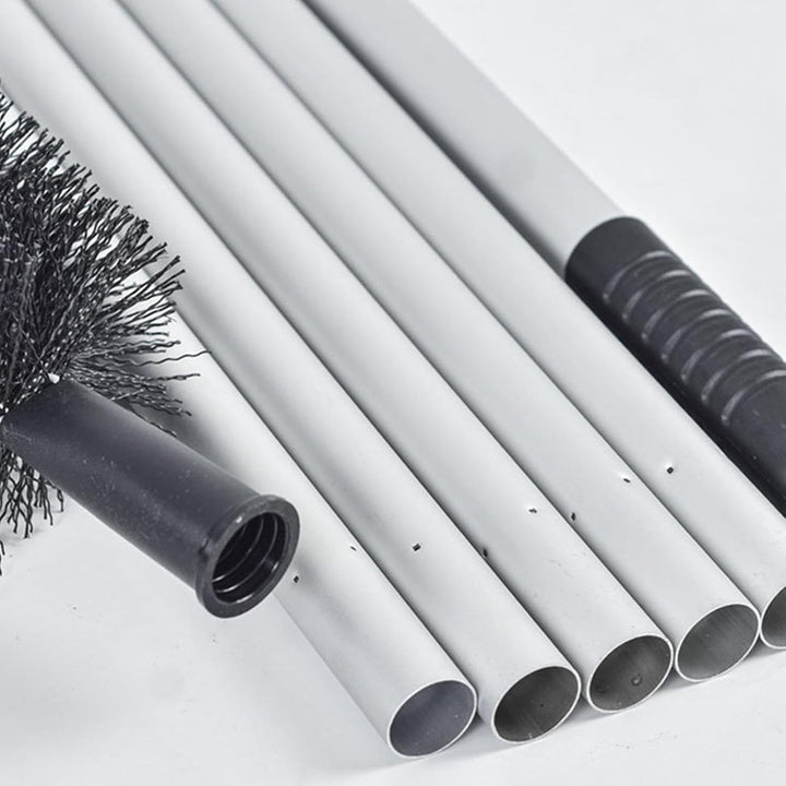 Dachrinnenreinigungsbürste, Teleskopbürste, einziehbare Bürste für Dachrinne, mit 5/6/7 Aluminiumver
