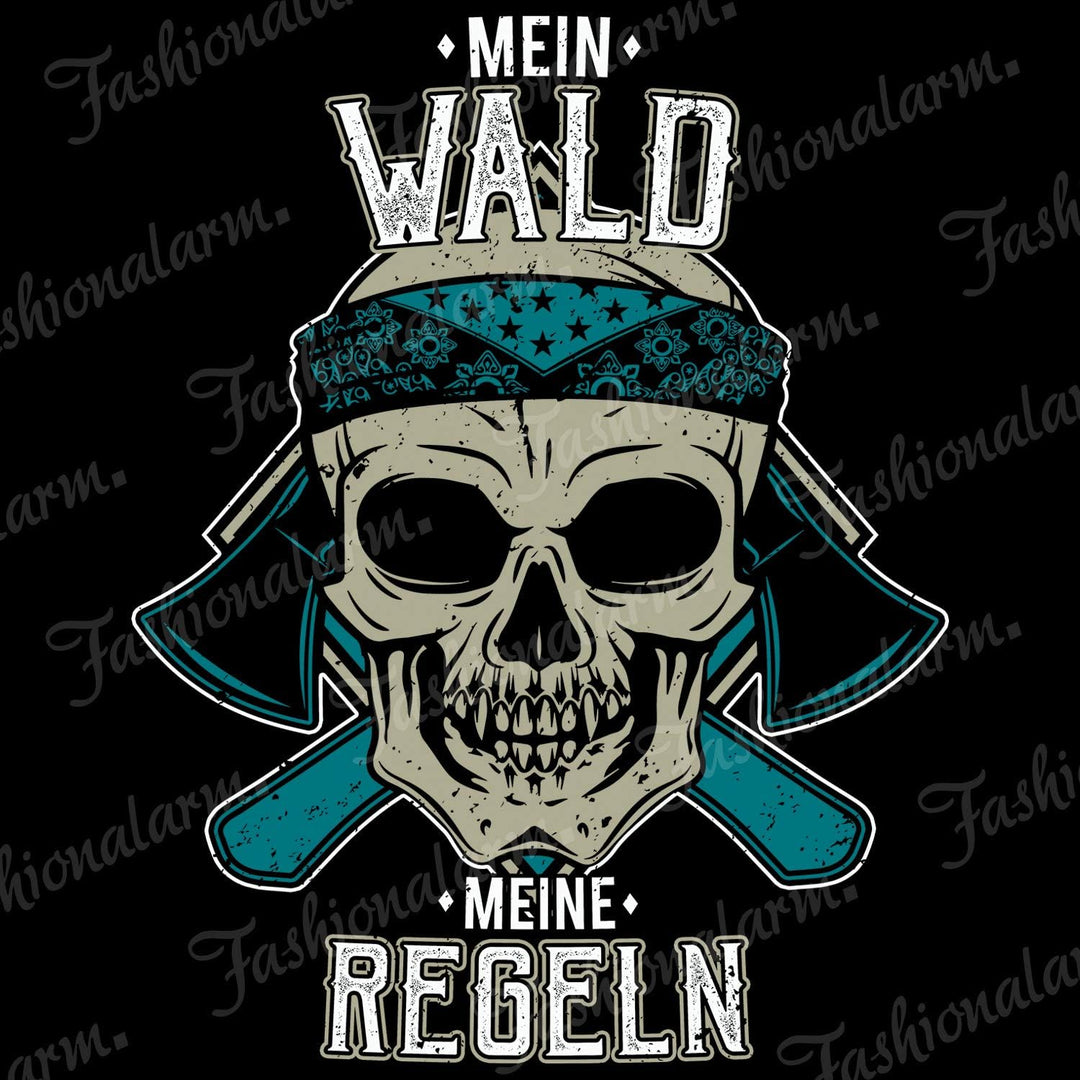 Fashionalarm Herren Kapuzenpullover – Mein Wald – Meine Regeln | Fun Hoodie mit Spruch als lustige G