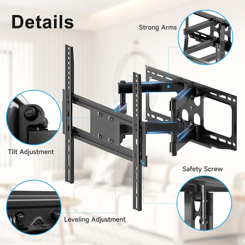 XINLEI TV Wandhalterung, Schwenkbare Neigbare TV Halterung für 26-70 Zoll Flach & Curved Fernseher b