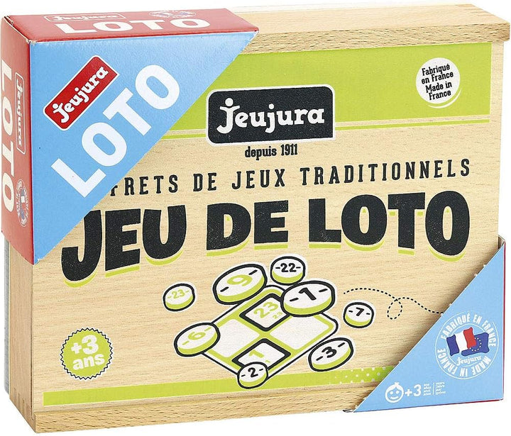 JeuJura 8139 Brettspiel, – Lotto – Holzbox