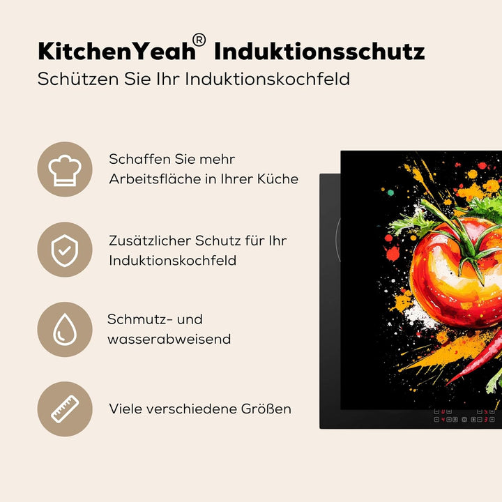Herdabdeckplatte 70x52 cm Einteilig Ceranfeld Abdeckplatte für Induktionsschutz Ceranfeldabdeckung V