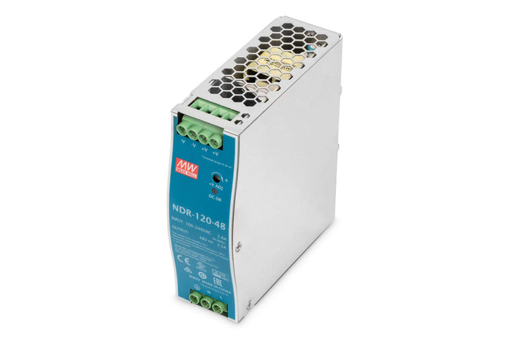 DIGITUS Industrielles Netzteil - Hutschienen-Montage - Output 48V DC / 2.5A / 120W - Input 100-240 V